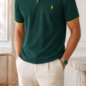 Polo shirt Ralph col V en coton piqué Premuim Ref-PR7190